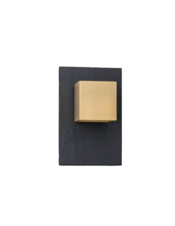 Applique Carrée Ardoise/Or, Hisle
