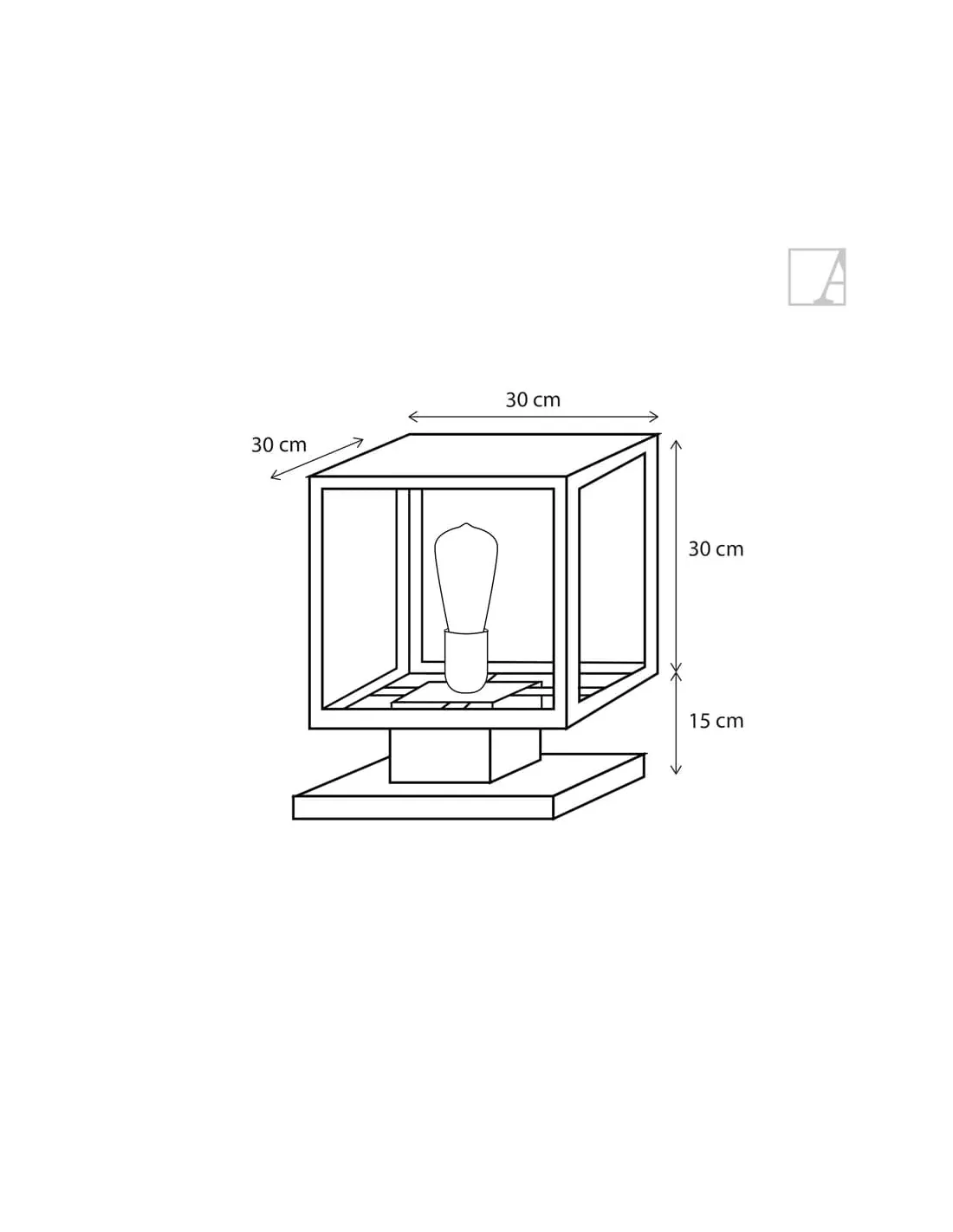Borne D'extérieur Vitrine Pillar Lantern, Authentage – Image 4
