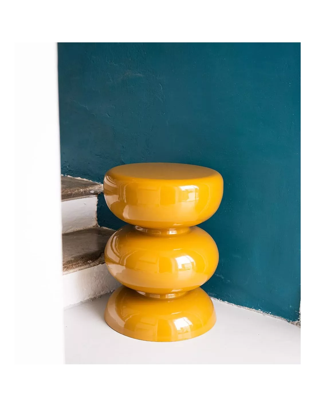 Bout De Canapé Jaune Moutarde Brillant – Image 2