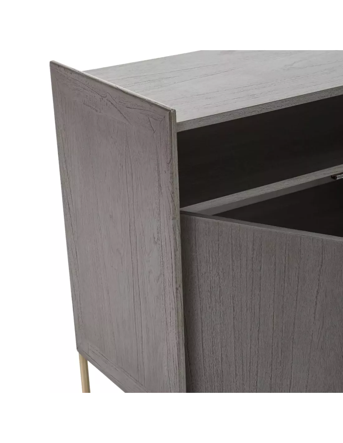 Buffet 2 Portes Gris 90cm, Thai Natura – Image 4