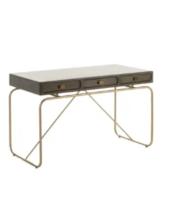 Bureau Bois Gris/doré, Thai Natura