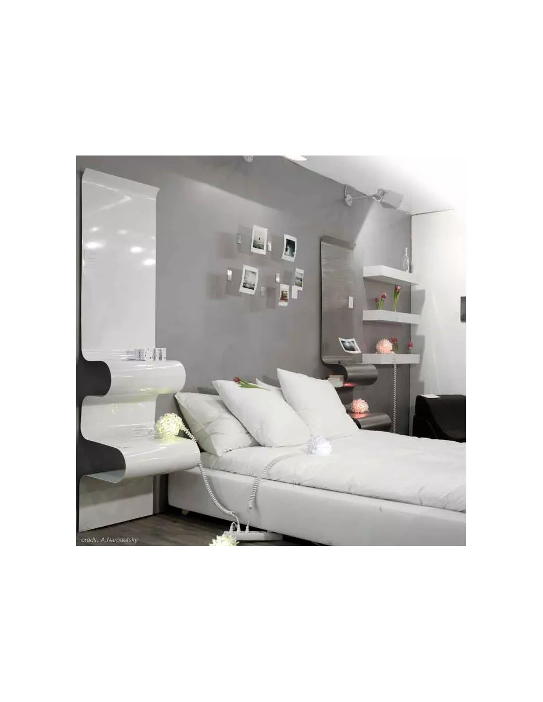 Chevet Design En Métal Noir Mat, Vidame – Image 2