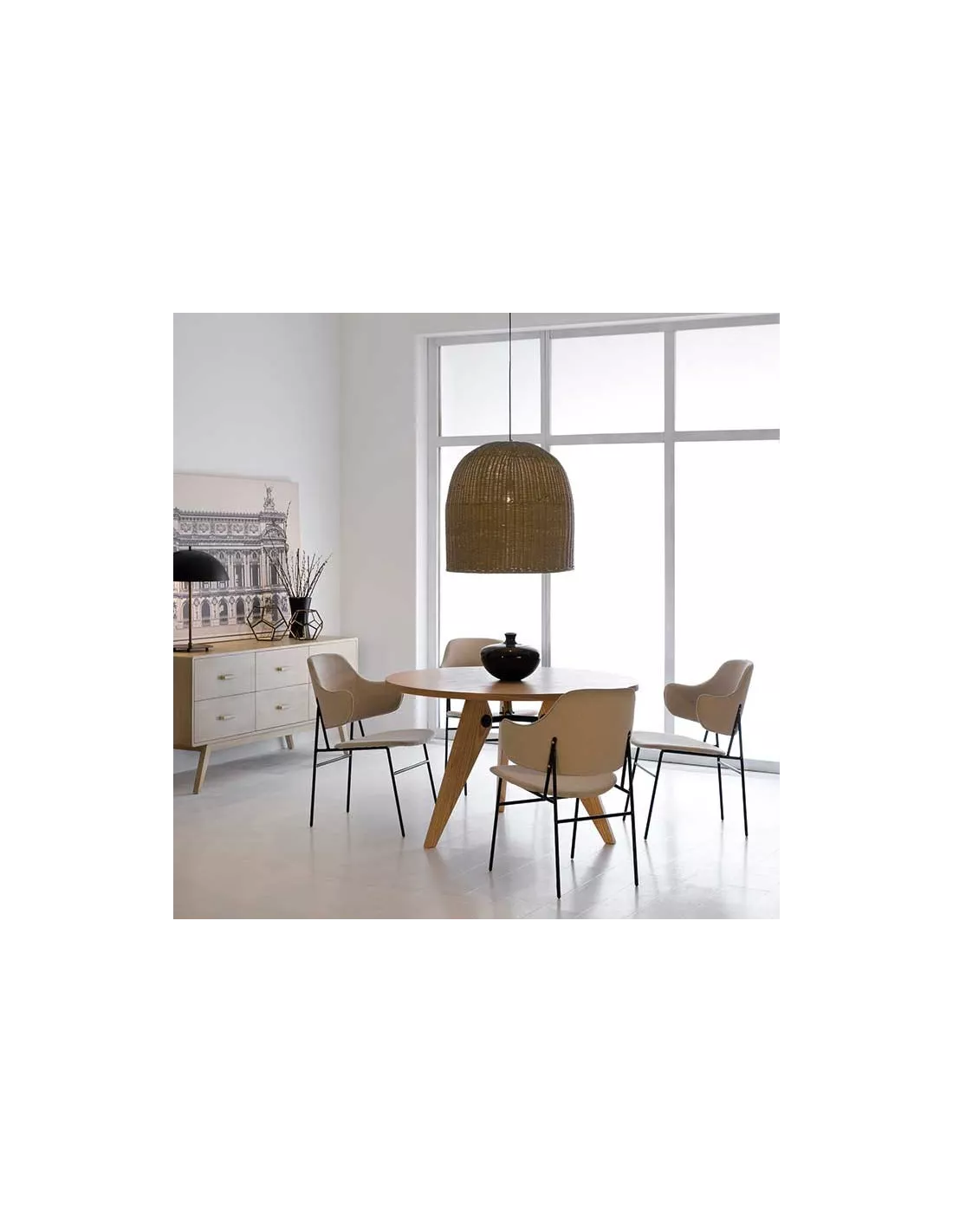 Commode 6 Tiroirs Patinée Ivoire, Thai Natura – Image 2