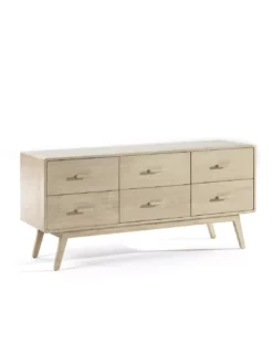 Commode 6 Tiroirs Patinée Ivoire, Thai Natura