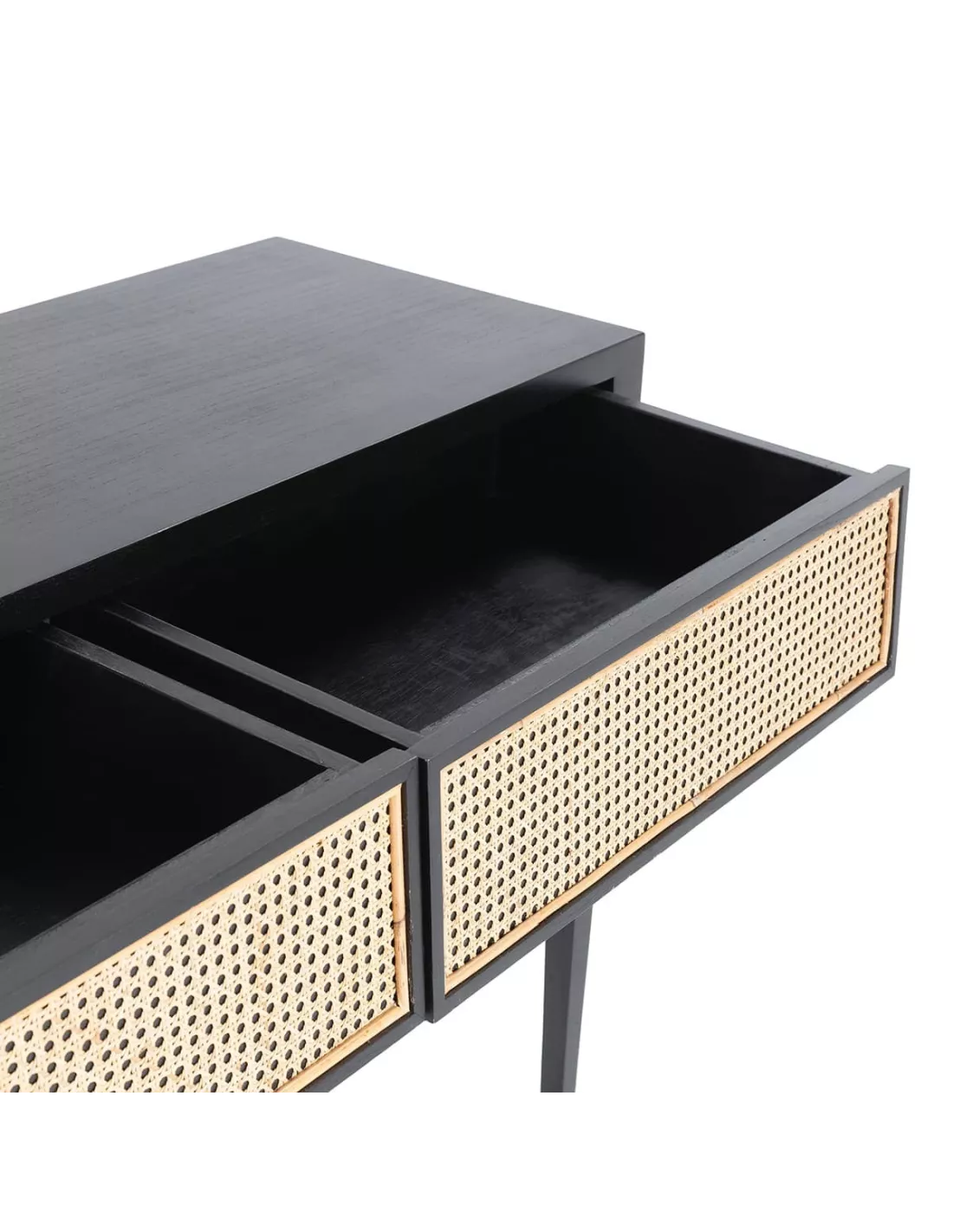 Console Cèdre Noire Et Cannage 140cm, Thai Natura – Image 3