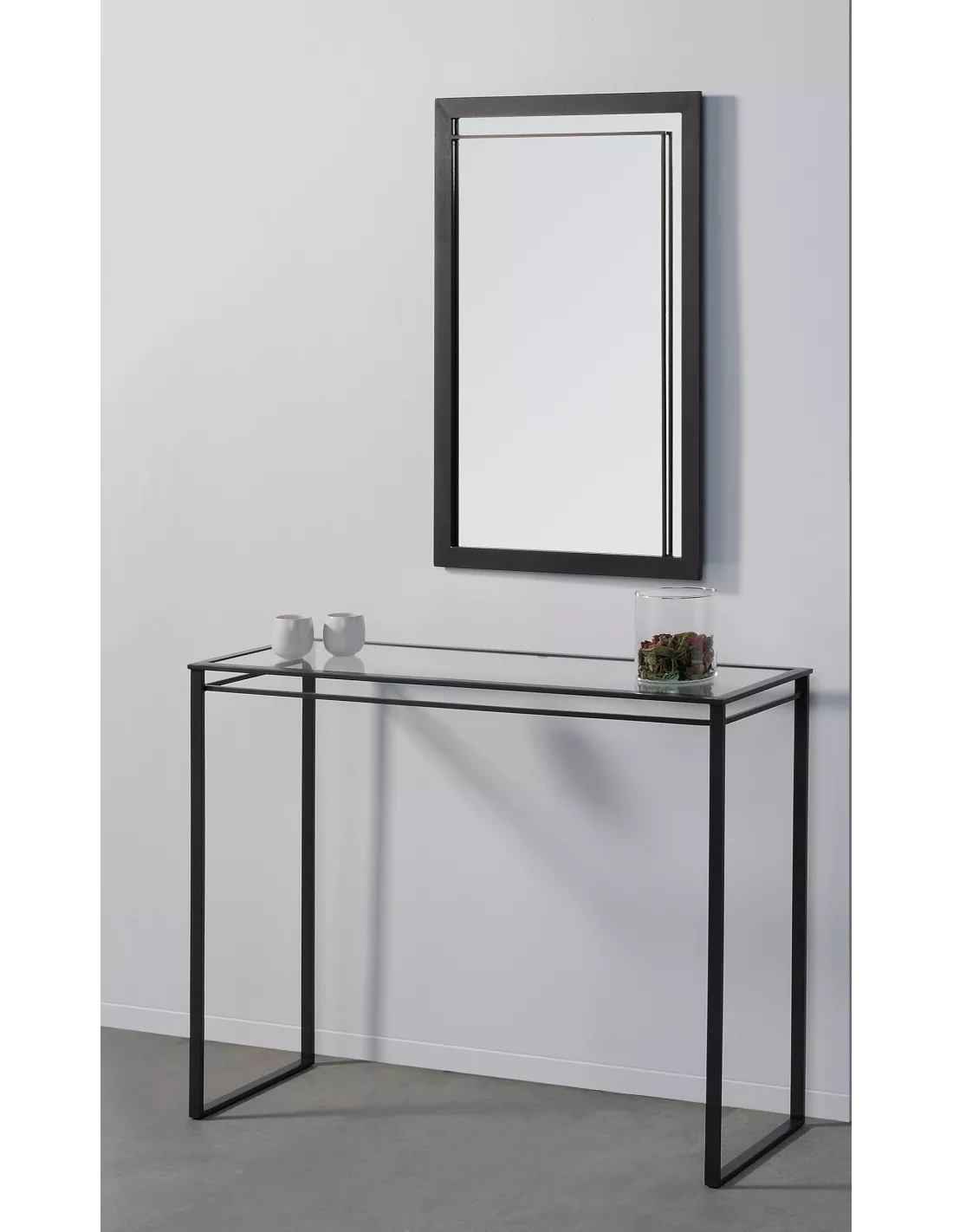 Console Graphic Anthracite/verre, Un Autre Regard