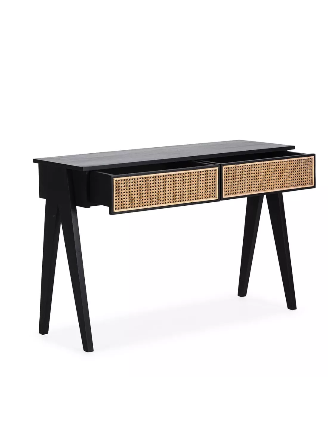 Console Noire Et Cannage 120cm, Thai Natura – Image 2