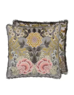 Coussin Brocart Decoratif Embroidered Sepia, Designers Guild