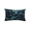 Coussin Mara Vert De Gris Brodé Rectangulaire, Vivaraise