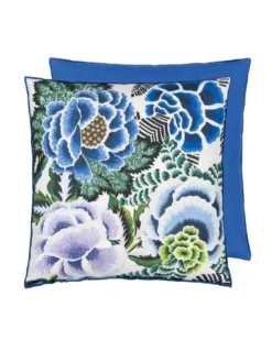 Coussin Rose De Damas Cobalt, Designers Guild