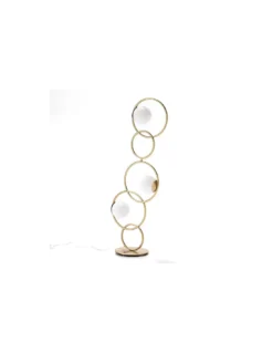 Lampadaire Blanc Et Doré, Thai Natura