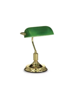 Lampe De Bureau Lawyer Vert/doré, Ideal Lux