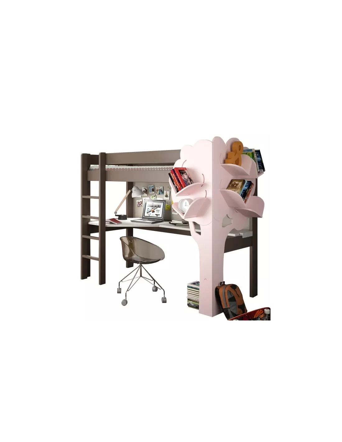 Lit Mezzanine Dominique 172 + Bureau, Mathy By Bols