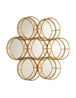 Miroir Rond Deco Doré, Thai Natura