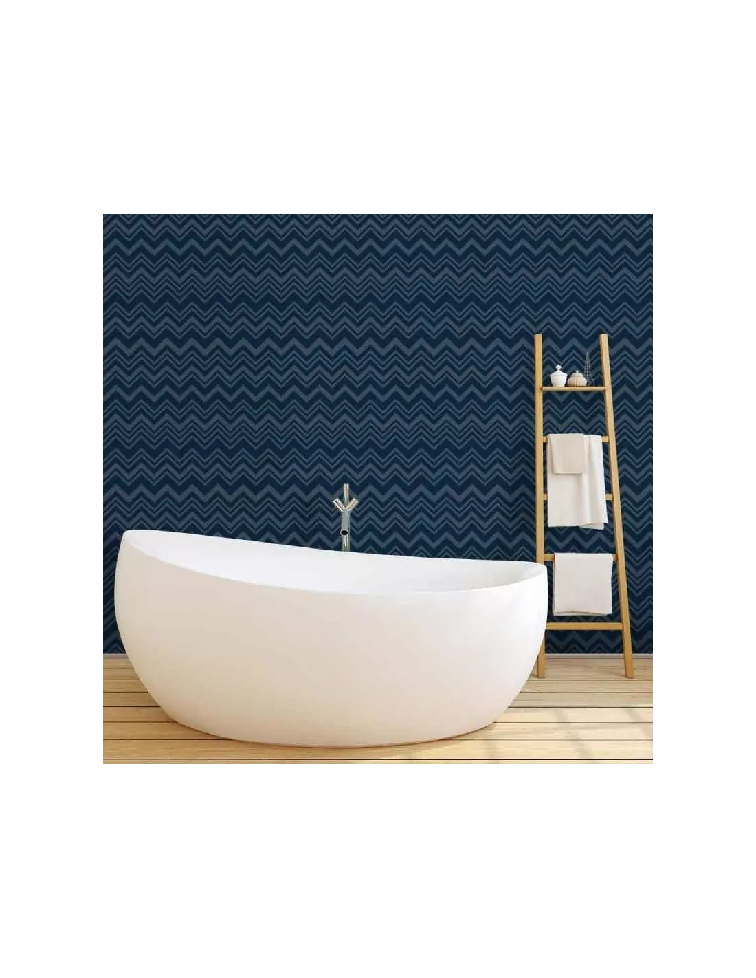 Papier Peint Macro Zig Zag Blue, Missoni Home – Image 2