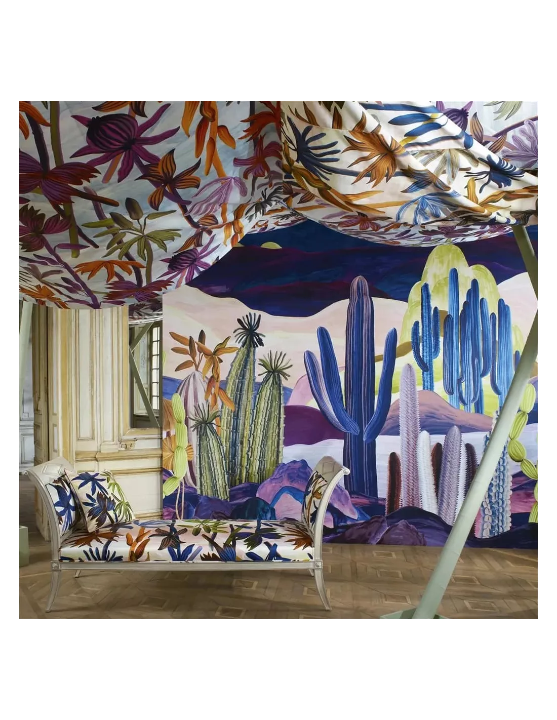 Papier Peint Panoramique Lanzarote Garden Indigo, Christian Lacroix – Image 2