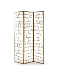 Paravent En Métal Doré, Thai Natura
