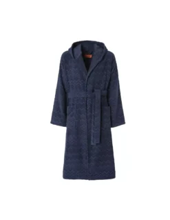 Peignoir Capuche Chalk Bleu Marine, Missoni Home