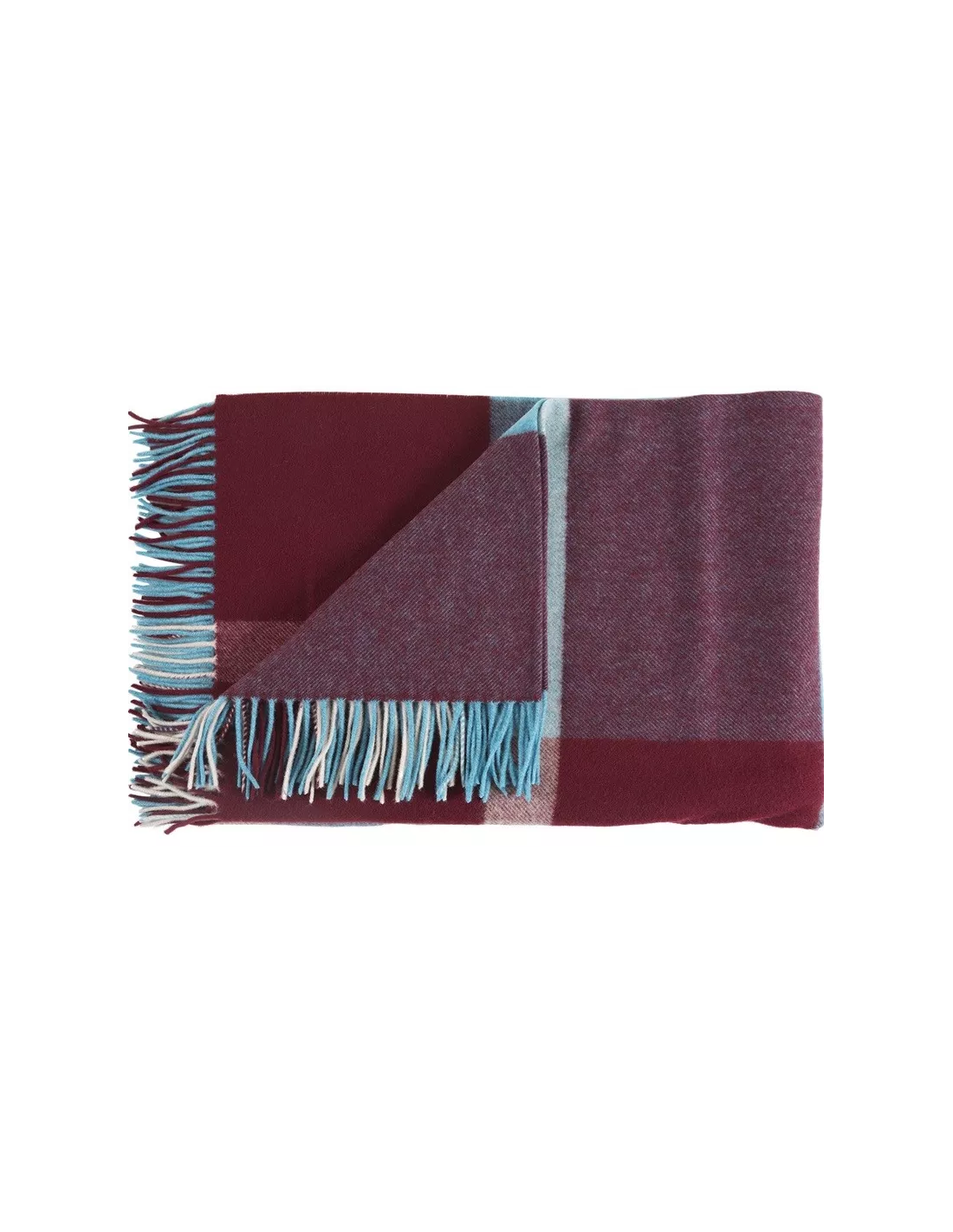 Plaid Fragment Bordeaux Jean Paul Gaultier