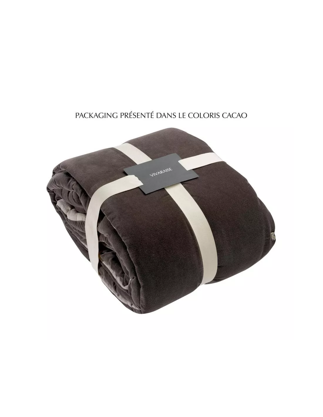 Plaid Points Noués Elise Velours, Vivaraise – Image 3