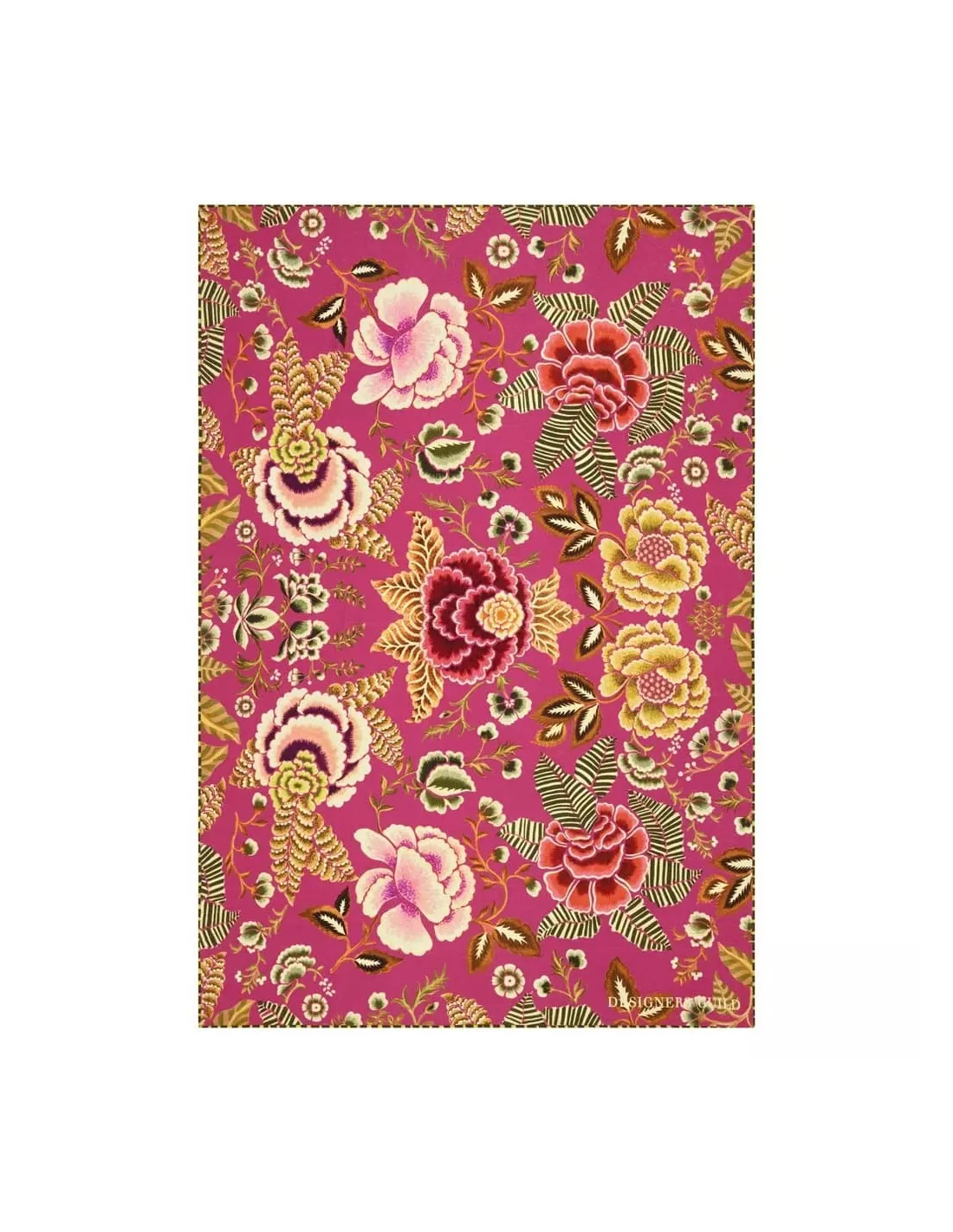 Plaid Rose De Damas Cerise, Designers Guild