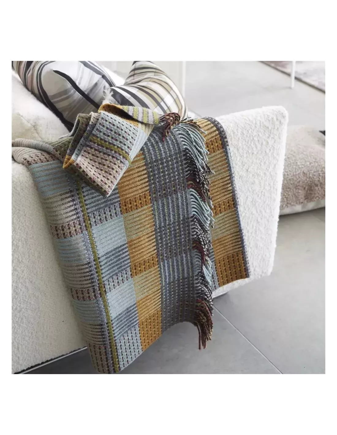 Plaid Tasara Ochre Woven, Designers Guild – Image 2