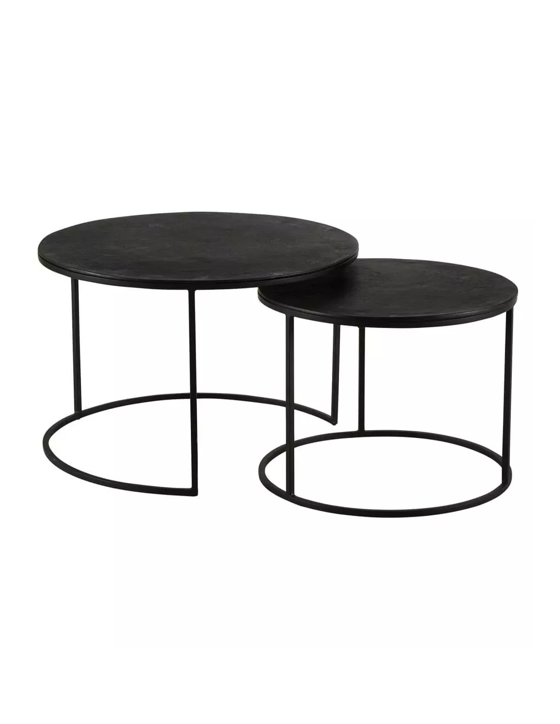 Set 2 Tables Basses Noires Palma