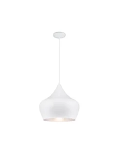 Suspension Tipi Blanc/argent Ø38, Linea Verdace