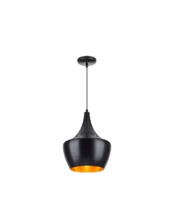 Suspension Tipi Noir/doré Ø30, Linea Verdace