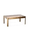 Table Basse Levanzo Bronze Et Verre Fumé 102x62cm
