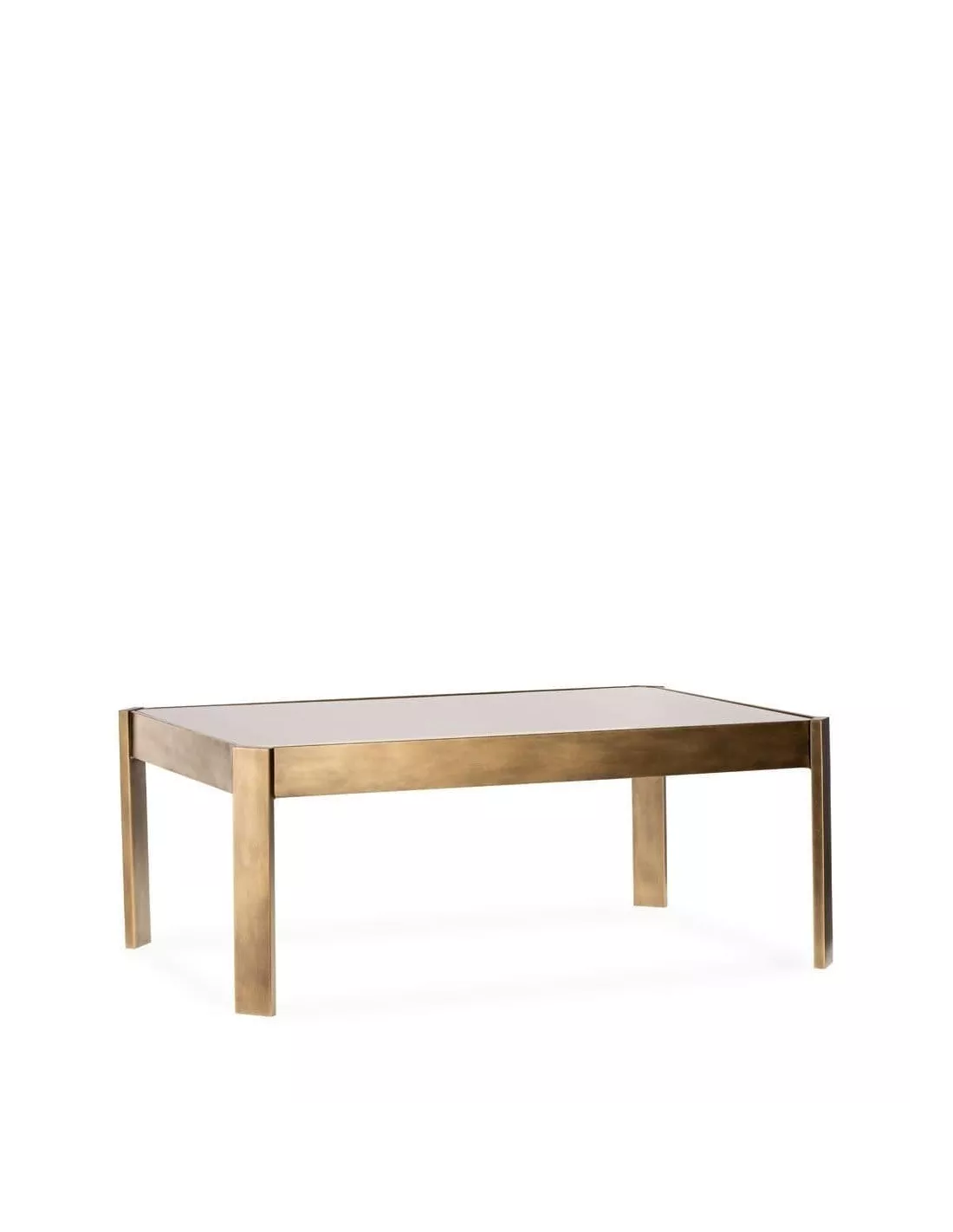 Table Basse Levanzo Bronze Et Verre Fumé 102x62cm – Image 4