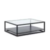 Table Basse Noire En Verre Domino, Thai Natura