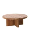 Table Basse Ronde En Pin Recyclé Ø90 Romont