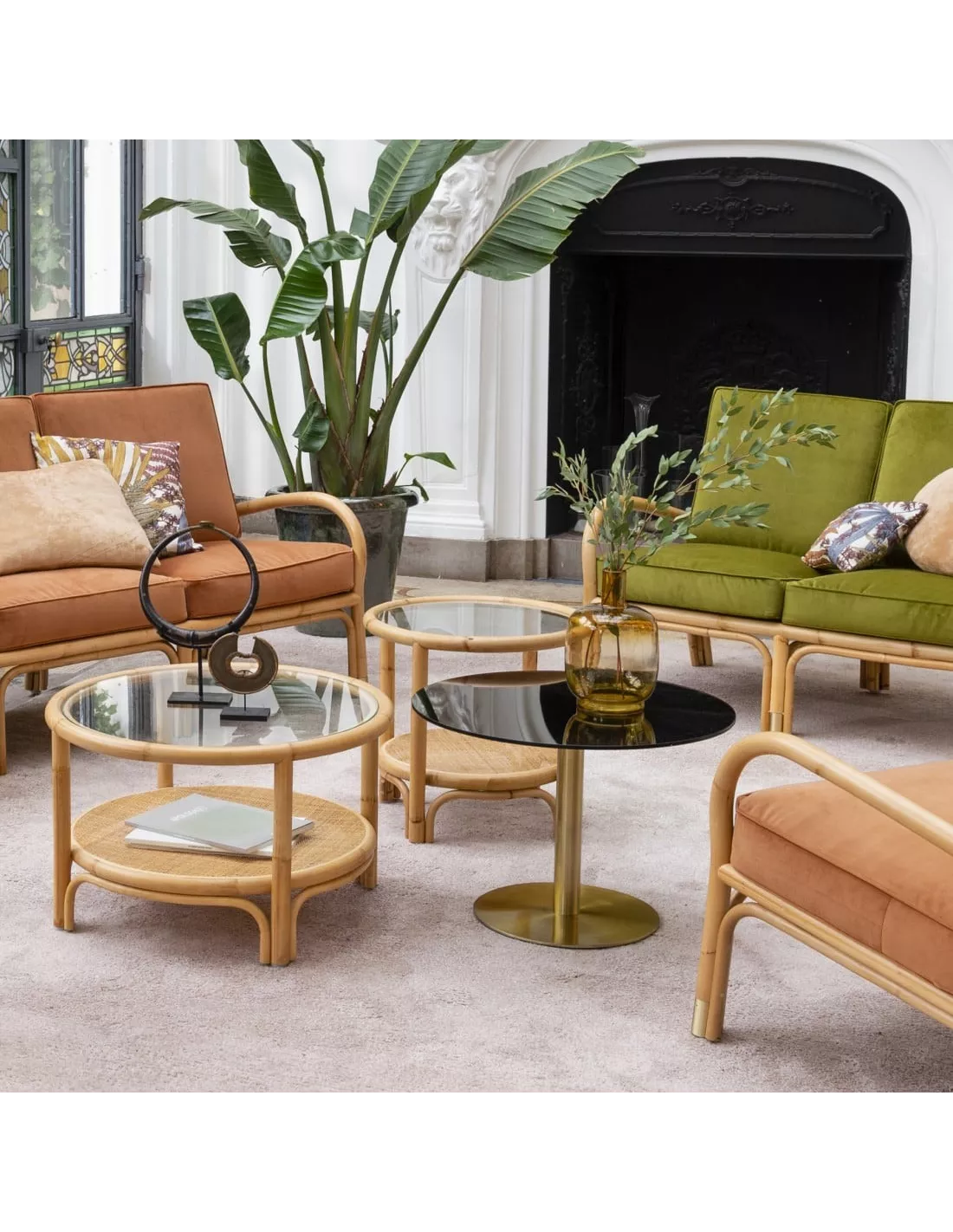 Table Basse Rotin Riviera Ø50, KOK Maison – Image 2