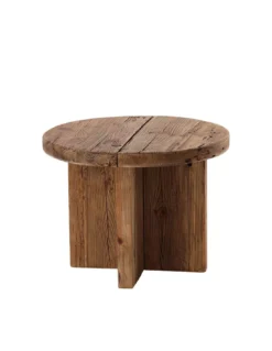 Table D'appoint Ronde Romont En Pin Recyclé Ø60