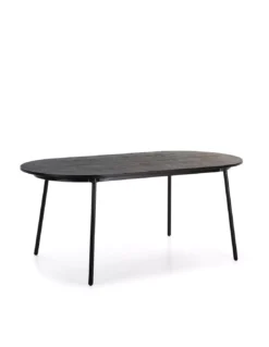 Table Ovale Noire En Frêne, Thai Natura