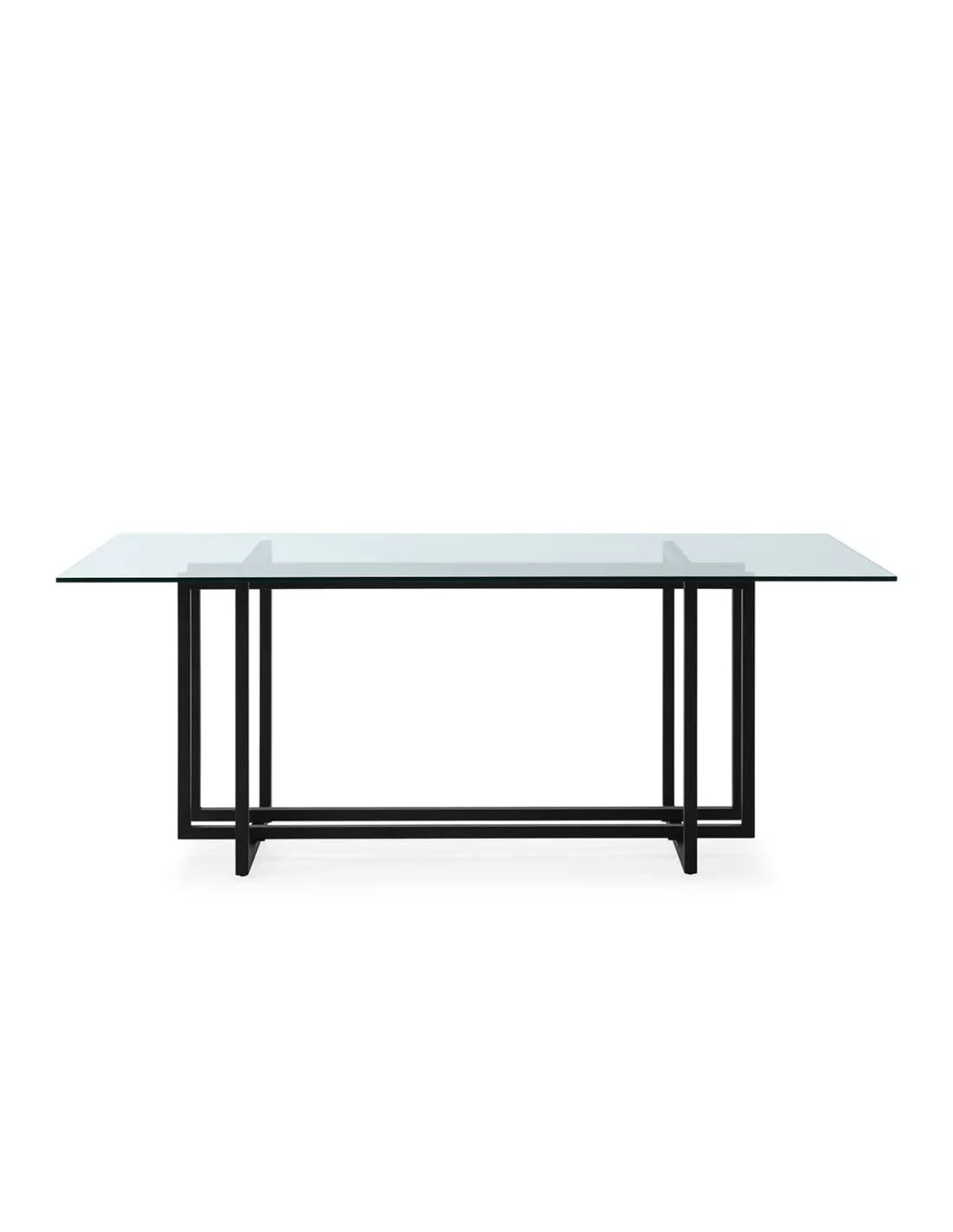 Table En Verre Piètement Noir Verone, Thai Natura – Image 2