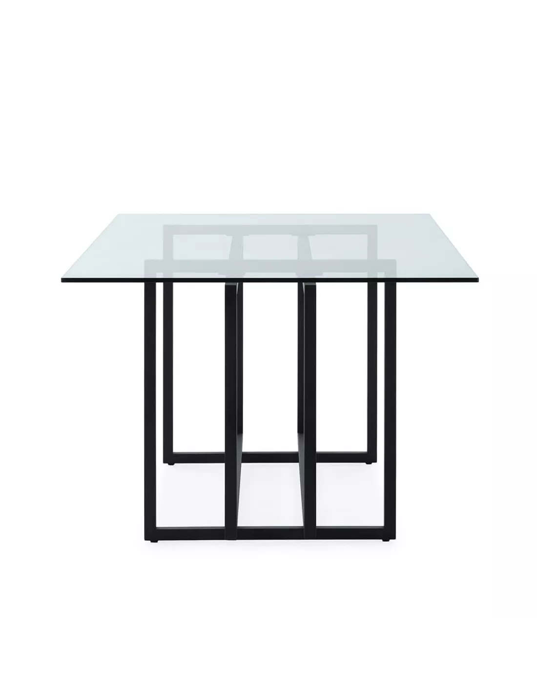 Table En Verre Piètement Noir Verone, Thai Natura – Image 3