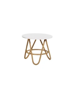 Table Rotin/blanc Diabolo, KOK Maison