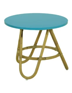 Table Rotin/bleu Azur Diabolo, KOK Maison