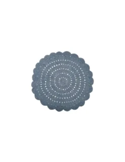 Tapis Enfant Alma Rond Bleu-gris, Nattiot