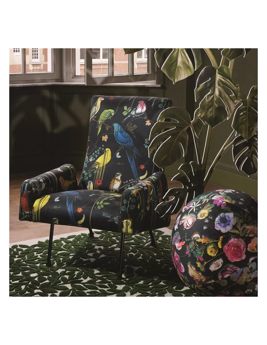 Tissu Birds Sinfonia Crepuscule, Christian Lacroix – Image 2