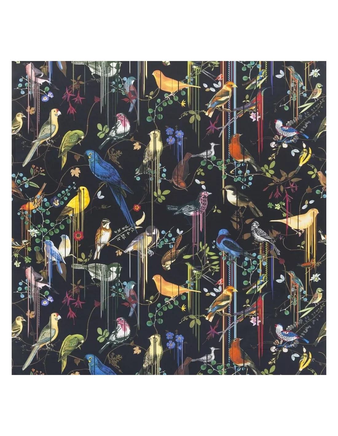 Tissu Birds Sinfonia Crepuscule, Christian Lacroix