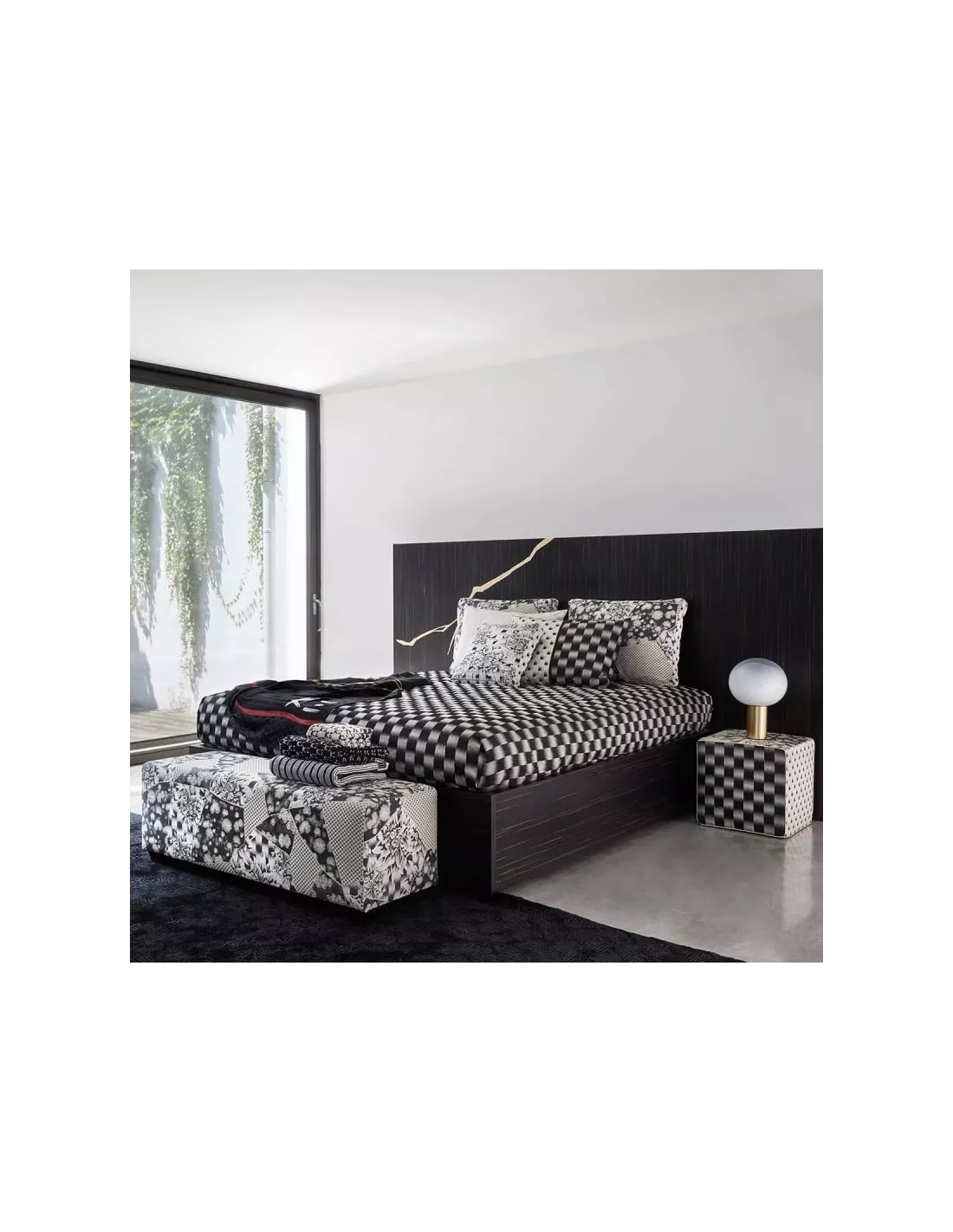 Tissu Hanatsugi Shogun Noir, K3 Design By Kenzo Takada – Image 2