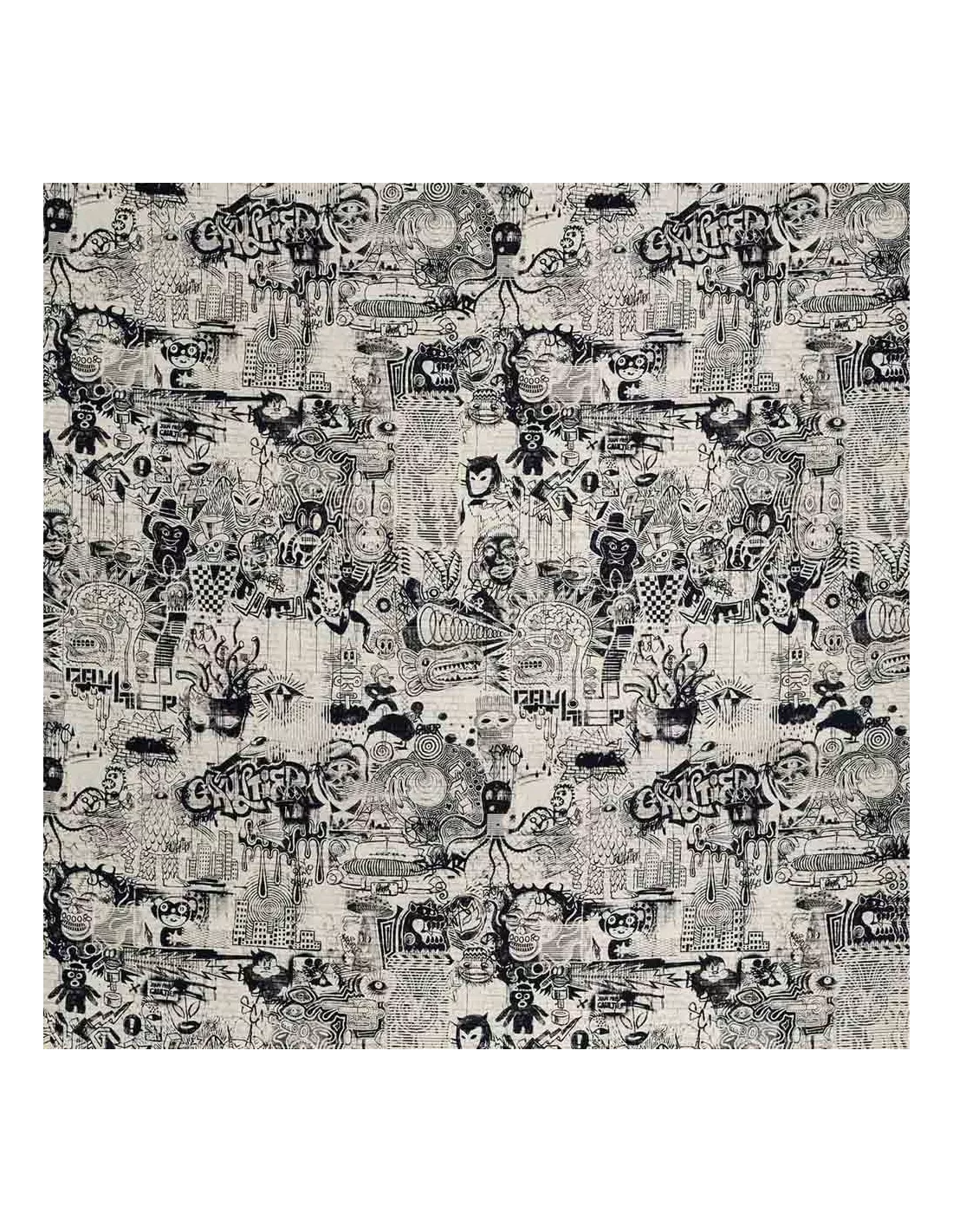 Tissu Street Graphite, Jean Paul Gaultier